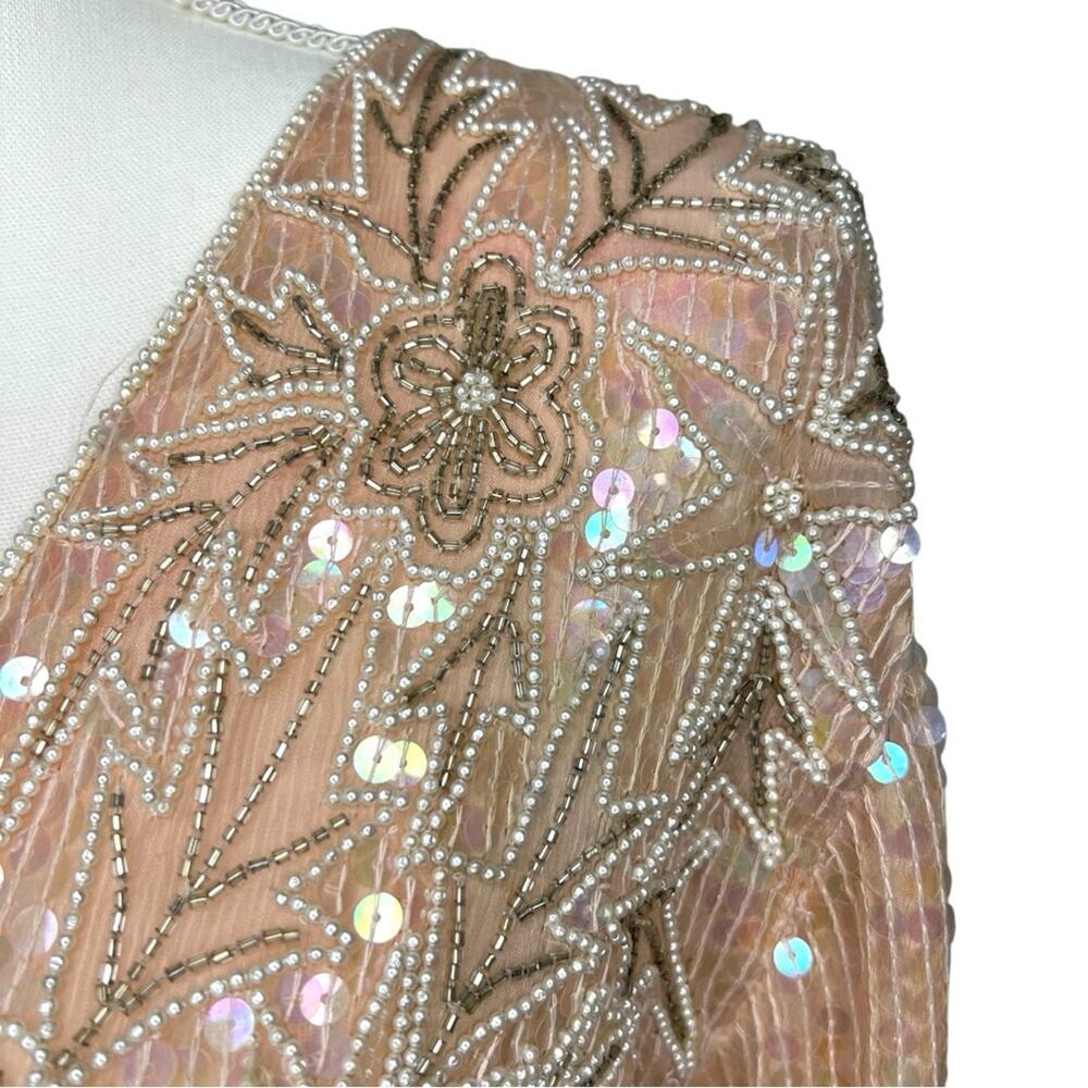 Vintage Cheryl’s Winners Sequin and Beaded Women’s Dress Size vintage Medium - Picture 4 of 11